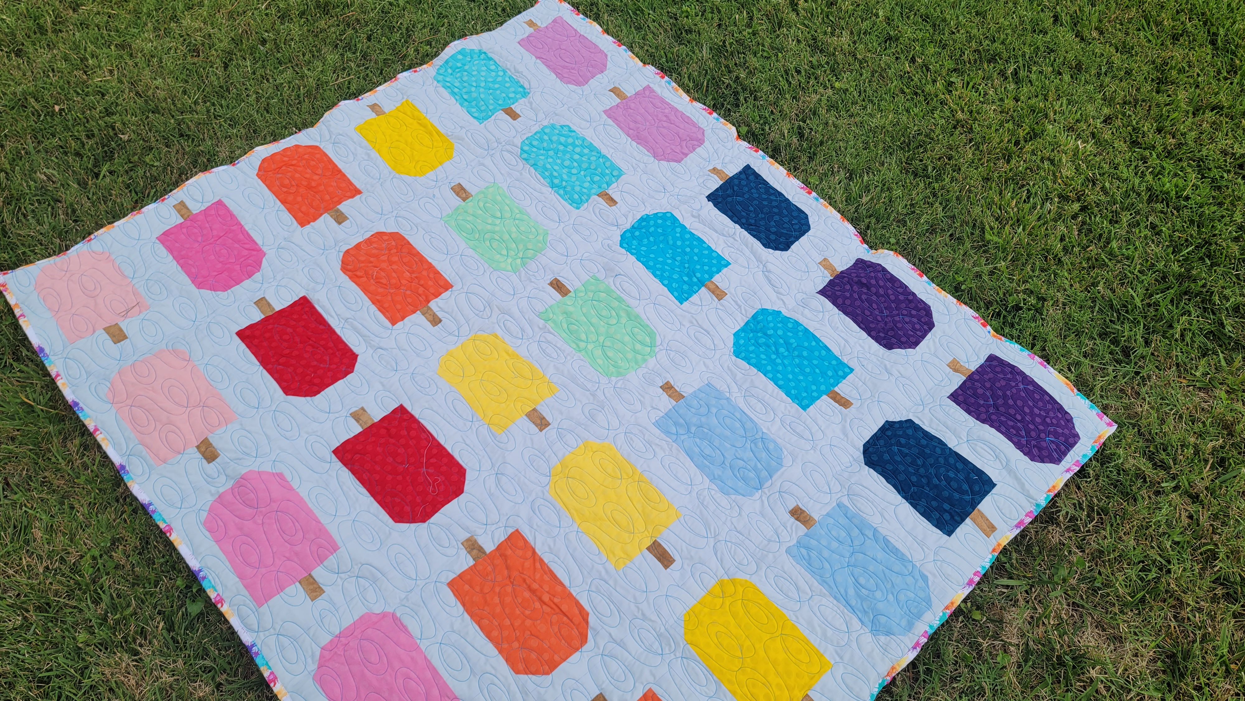 Modern patchwork quilt