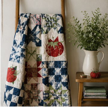 Featured custom quilt by Suzy Snoozy Quilting